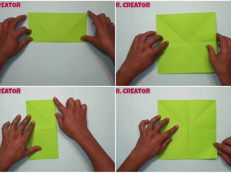 Kako napraviti brod od papira sa jedrima drugi korak